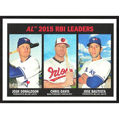 2016 Topps Heritage #241 J. Donaldson/C. Davis/J. Bautista League Leaders