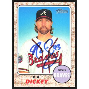 2017 Topps Heritage #92 R.A. Dickey Autographed