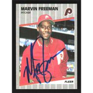 1989 Fleer #566 Marvin Freeman Autographed