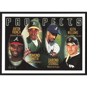 1996 Topps #437 A. French/D. Smith/D. Stovall/K. Williams Prospects