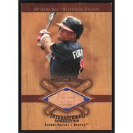 2001 SP Game Bat Milestone Piece of Action International #I-RF Rafael Furcal Bat