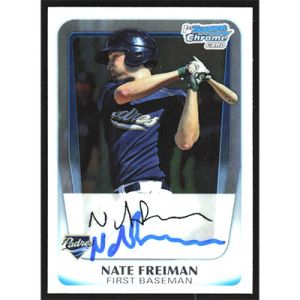 2011 Bowman Chrome Prospects #BCP4 Nate Freiman Autographed