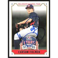 2015 USA Baseball Stars & Stripes #19 Carson Fulmer Autographed