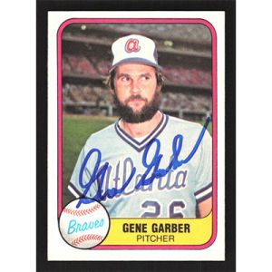 1981 Fleer #249 Gene Garber Autographed