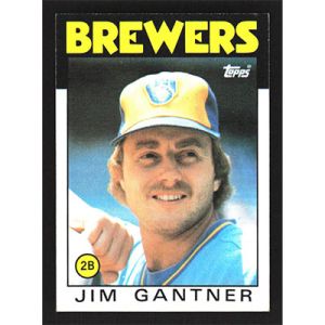 1986 Topps #582 Jim Gantner