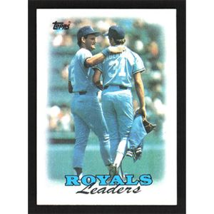 1988 Topps #141 G. Brett/B. Saberhagen Team Leaders
