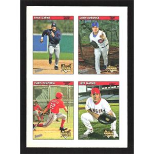 2006 Bazooka 4 on 1 Stickers #54 R. Garko/J. Koronka/C. Denorfia/J. Mathis Checklist