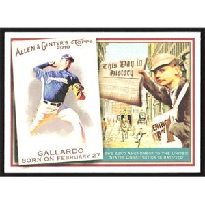 2010 Topps Allen & Ginter This Day in History #TDH46 Yovani Gallardo
