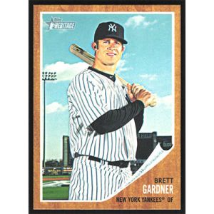 2011 Topps Heritage #338 Brett Gardner