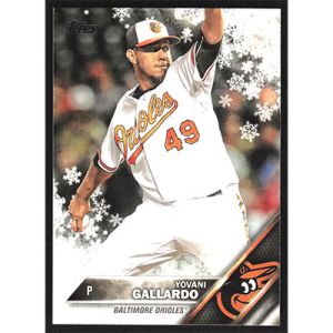 2016 Topps Wal-Mart Holiday Snowflake #HMW140 Yovani Gallardo