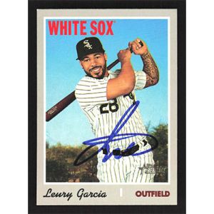 2019 Topps Heritage #668 Leury Garcia Autographed