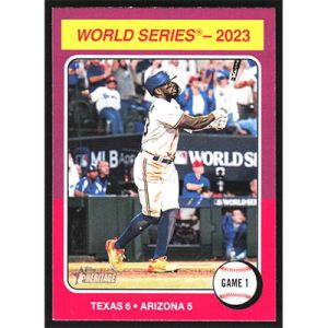 2024 Topps Heritage #461 Adolis Garcia World Series Highlights