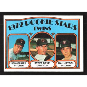 1972 Topps #28 B. Gebhard/S. Brye/H. Haydel Rookie Stars