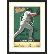 2002 Fleer Authentix #130 Jeremy Giambi