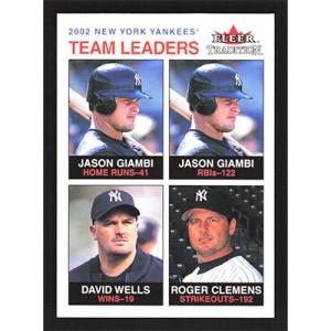 2003 Fleer Tradition #20 J. Giambi/D. Wells/R. Clemens Team Leaders