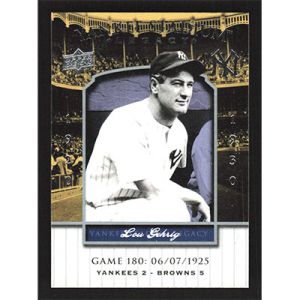 2008 Upper Deck Yankee Stadium Legacy Collection #180 Lou Gehrig