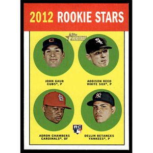 2012 Topps Heritage #54 J. Gaub/A. Reed/A. Chambers/D. Betances Rookie Stars