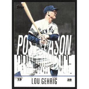 2018 Topps Update Postseason Preeminence #PO-2 Lou Gehrig