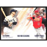 2019 Topps Historic Through-Lines #HTL-7 L. Gehrig/A. Pujols