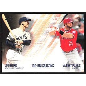 2019 Topps Historic Through-Lines #HTL-7 L. Gehrig/A. Pujols