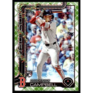 2025 Topps Holiday Green Plaid #H103 Kristian Campbell