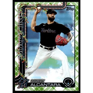 2025 Topps Holiday Green Plaid #H144 Sandy Alcantara