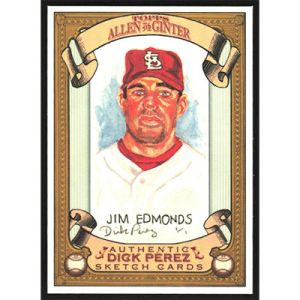 2007 Topps Allen & Ginter Dick Perez Sketches #26 Jim Edmonds