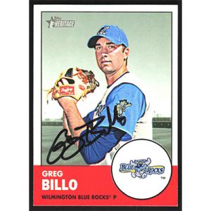 2012 Topps Heritage Minors #111 Greg Billo Autographed