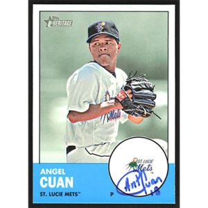 2012 Topps Heritage Minors #125 Angel Cuan Autographed