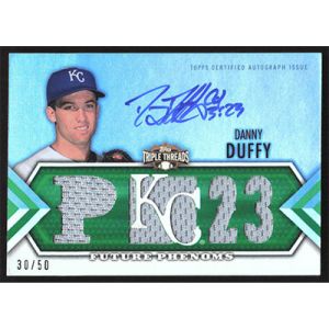 2012 Topps Triple Threads Emerald #162 Danny Duffy Future Phenoms Triple Jersey Autographed