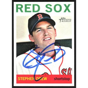 2013 Topps Heritage #313 Stephen Drew Autographed