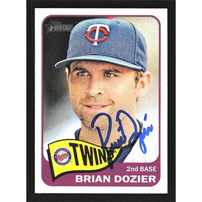 2014 Topps Heritage #169 Brian Dozier Autographed