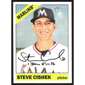 2015 Topps Heritage #359 Steve Cishek Autographed