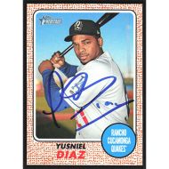 2017 Topps Heritage Minors #36 Yusniel Diaz Autographed