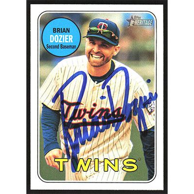 2018 Topps Heritage #356 Brian Dozier Autographed