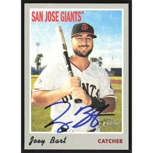 2019 Topps Heritage Minors #29 Joey Bart Autographed