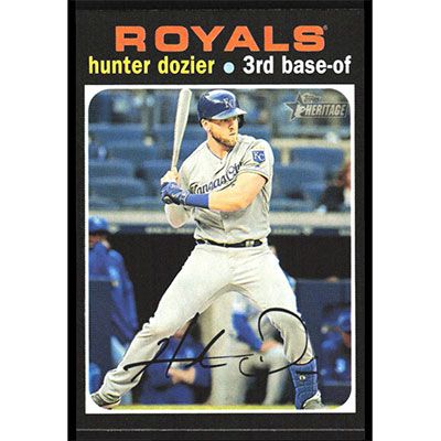 2020 Topps Heritage #487 Hunter Dozier SP