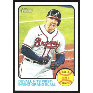 2022 Topps Heritage #208 Adam Duvall World Series Highlights