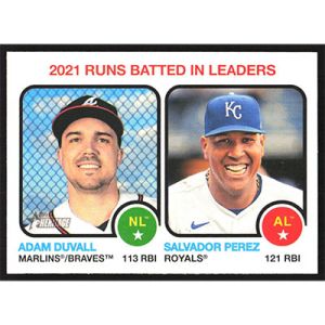 2022 Topps Heritage #62 Adam Duvall/Salvador Perez League Leaders