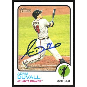 2022 Topps Heritage #93 Adam Duvall Autographed