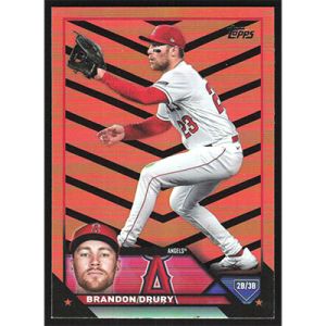 2023 Topps Update Halloween Orange and Black Foil #US22 Brandon Drury