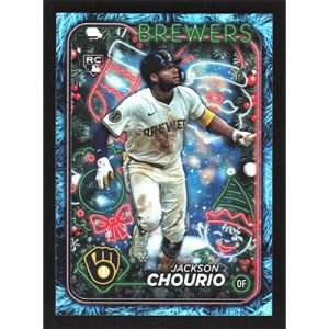 2024 Topps Holiday Metallic Blue Tree #H119 Jackson Chourio