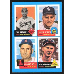 1992 Bazooka Quadracard 1953 Topps Archives #11 C. Erskine/J. Jensen/G. Kell/R. Schoendienst