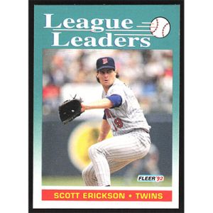 1992 Fleer #693 Scott Erickson League Leaders
