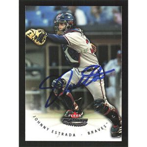 2005 Fleer Platinum #55 Johnny Estrada Autographed