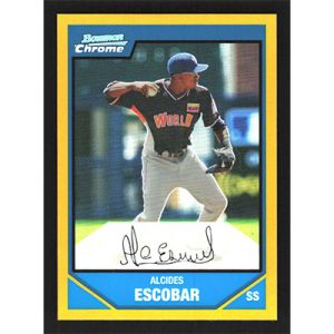 2006 Bowman Chrome Draft Future's Game Prospects Gold Refractors #BDPP90 Alcides Escobar