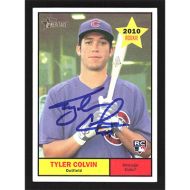 2010 Topps Heritage #214 Tyler Colvin Autographed