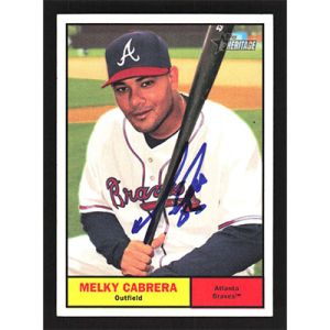 2010 Topps Heritage #28 Melky Cabrera Autographed