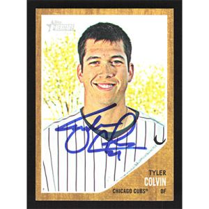 2011 Topps Heritage #406 Tyler Colvin Autographed