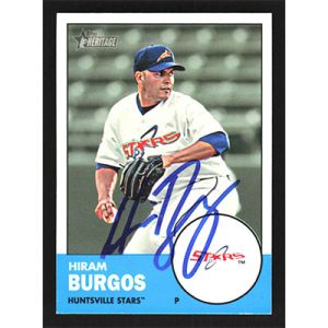 2012 Topps Heritage Minors #197 Hiram Burgos Autographed